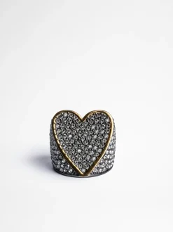 Shop Zadig & Voltaire Idol Strass Ring Shinyblack
